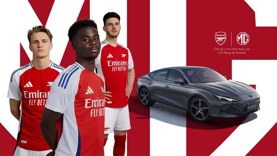 MG Việt Nam - Đối tác ô tô chính thức của Câu lạc bộ bóng đá Arsenal